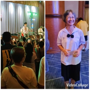 Music Performance and Smiling Woman