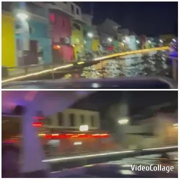 Vibrant Nighttime Waterway Scene