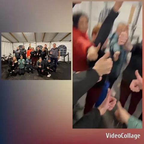 Group Posing Inside a Tent