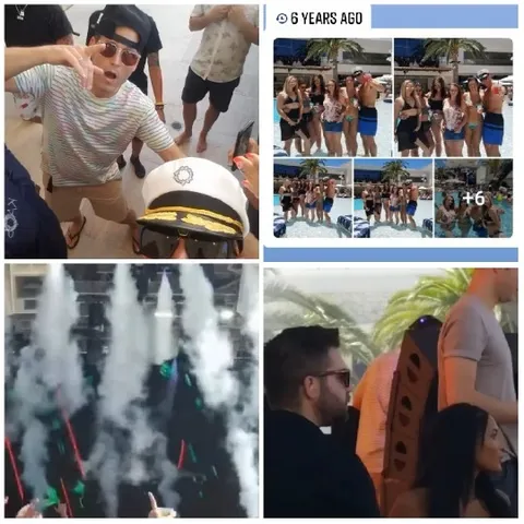 Swimmers Enjoying at Pool Party