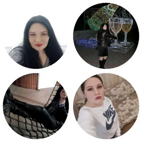 Woman's Relaxed Poses and Smiles