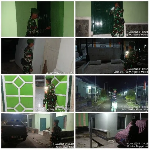 Security Personnel Checking Neighborhood Doors