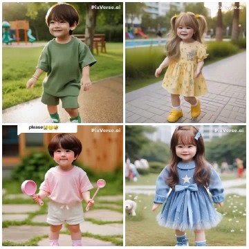 Children in Various Outfits
