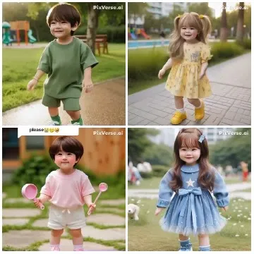 Children in Various Outfits