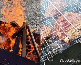 Firewood Burning and Meat Grilling