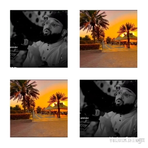 Speaking at Sunset with Palm Trees
