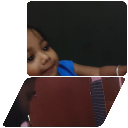 Smiling Child And Adult Close-Up