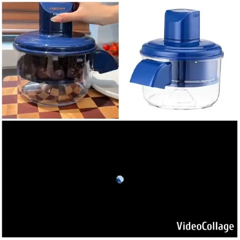 Blue Kitchen Appliance in Use