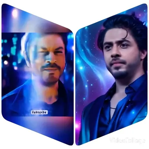 Two Men with Colorful Backgrounds