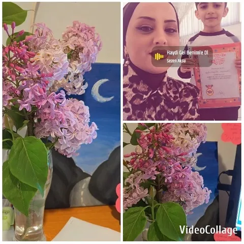 Lilac Flowers and Family Certificate