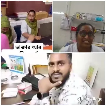 People at Desk and Medical Supplies