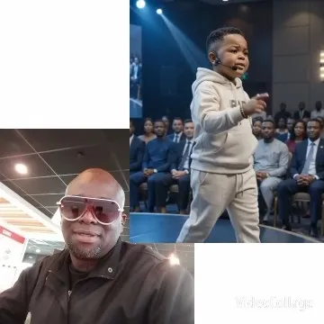 Boy Speaking on Stage