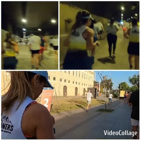 People Jogging in Day and Night Scenes