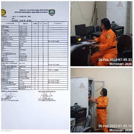 Checklist and Rescue Operations