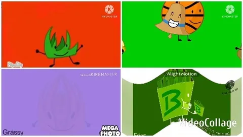 Animated Cartoon Characters on Backgrounds