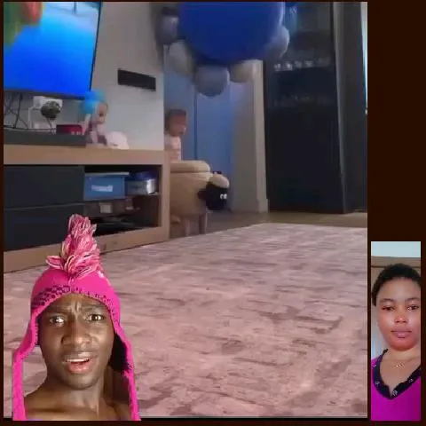 Surprised Person in a Living Room