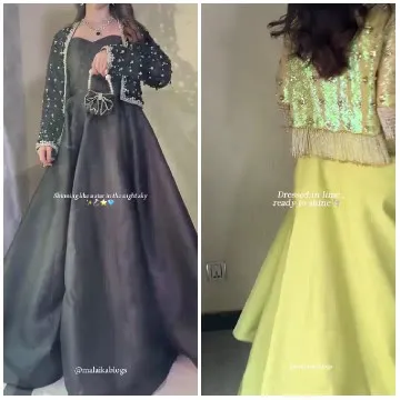Two Women in Glamorous Dresses