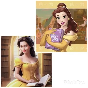 Animated Character in Library Setting