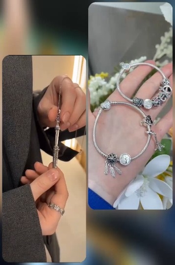 Jewelry Close-Ups with Floral Background