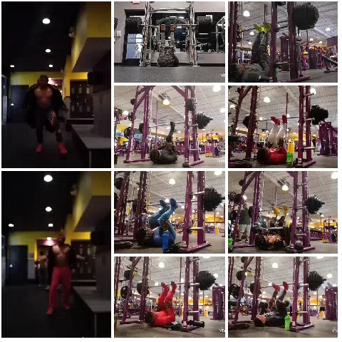 Exercising in a Bright Gym