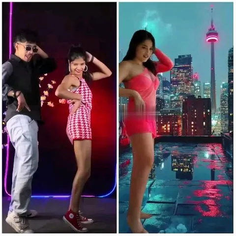 Joyful Dance and City Rooftop