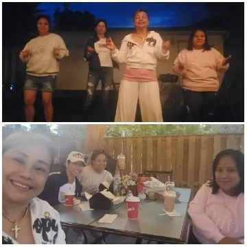 Smiling Friends at Night Out