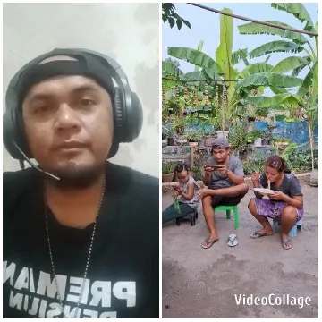Headset User and Outdoor Gathering