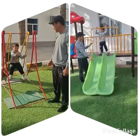 Child on Swing and Slide