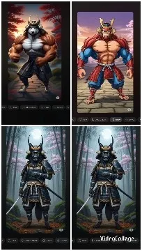 Samurai Characters in Artistic Style