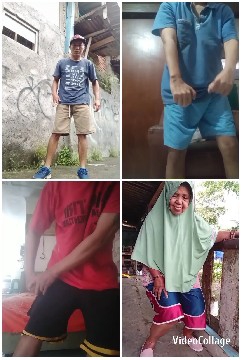 Four Friends Posing in Various Settings