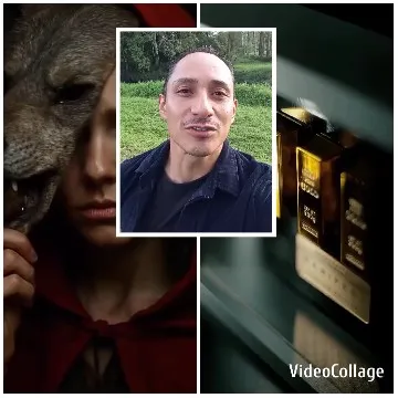 Person with Wolf Mask Outdoors