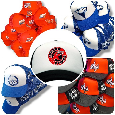 Colorful Sports Caps Displayed