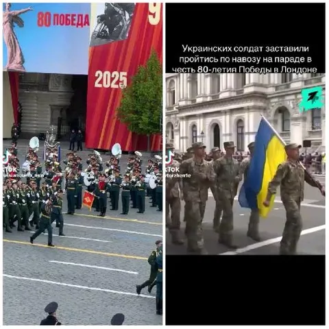 Military Parade with Soldiers Marching