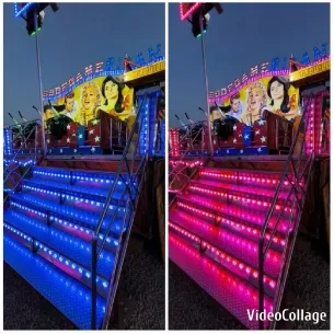 Carnival Ride with Colorful Lights