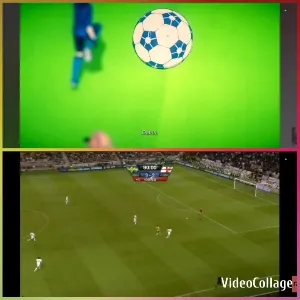 Soccer Ball Against Green Background