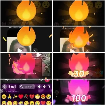 Colorful Emojis and Graphics Display