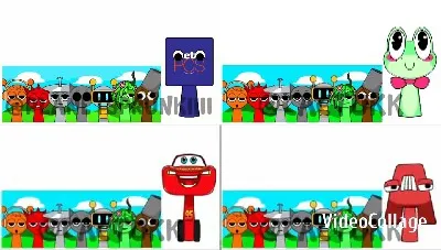 Colorful Animated Characters Together