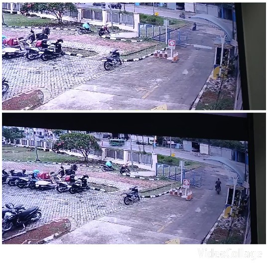 Motorcycles in Parking Lot