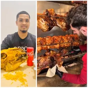 Cooking Animal Head and Grill