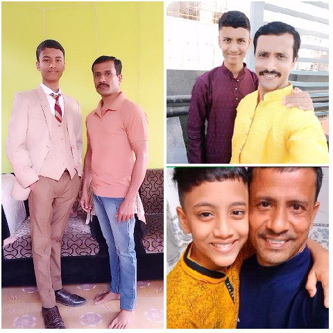 Father and Son in Different Settings