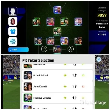 Soccer Game Interface and PK Selection