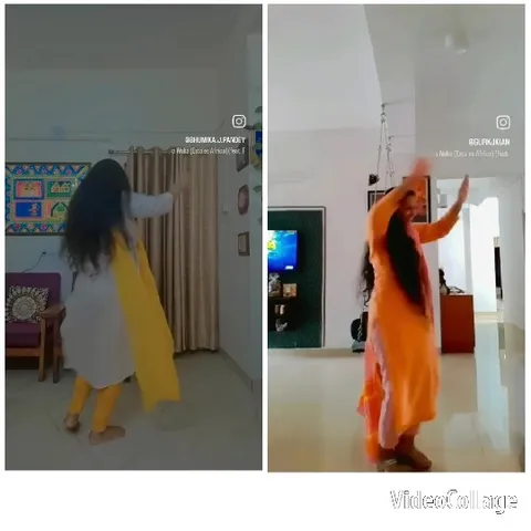 Dancing Woman in Colorful Outfits