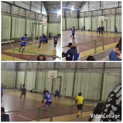 Indoor Soccer Game in Action