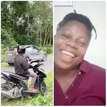 Scooter Rider and Smiling Person