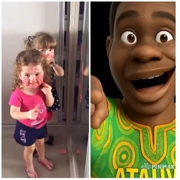 Children with Animated Character