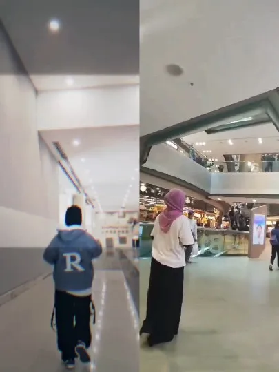 Walking in Hallway and Shopping Mall