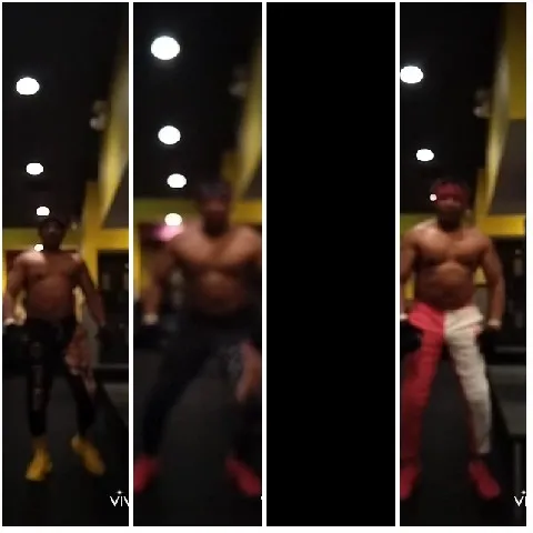 Blurred Workout Sequence in Gym