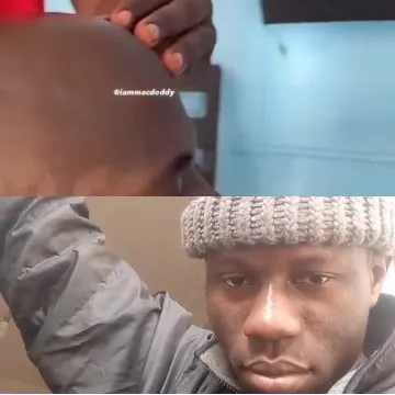 Touching Heads and Knit Hat Close-Up