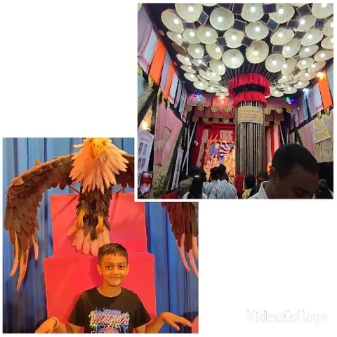Child Smiling in Decorative Backdrop
