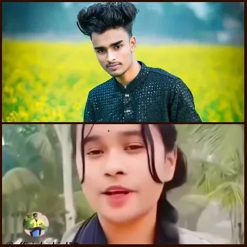 Young People in Flower Field